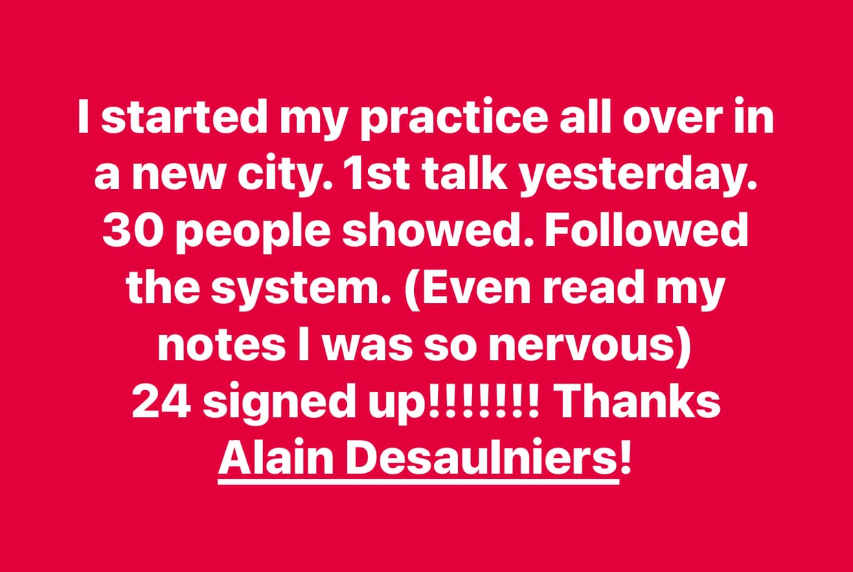 Client testimonial screenshot